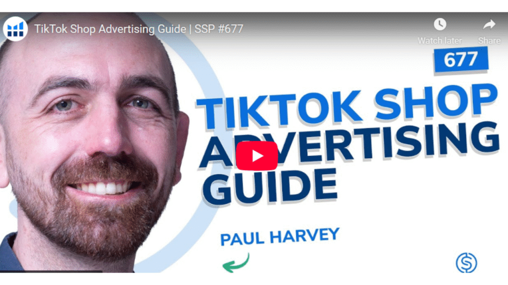 TikTok shop advertising guide with Helium 10 blog post thumbnail